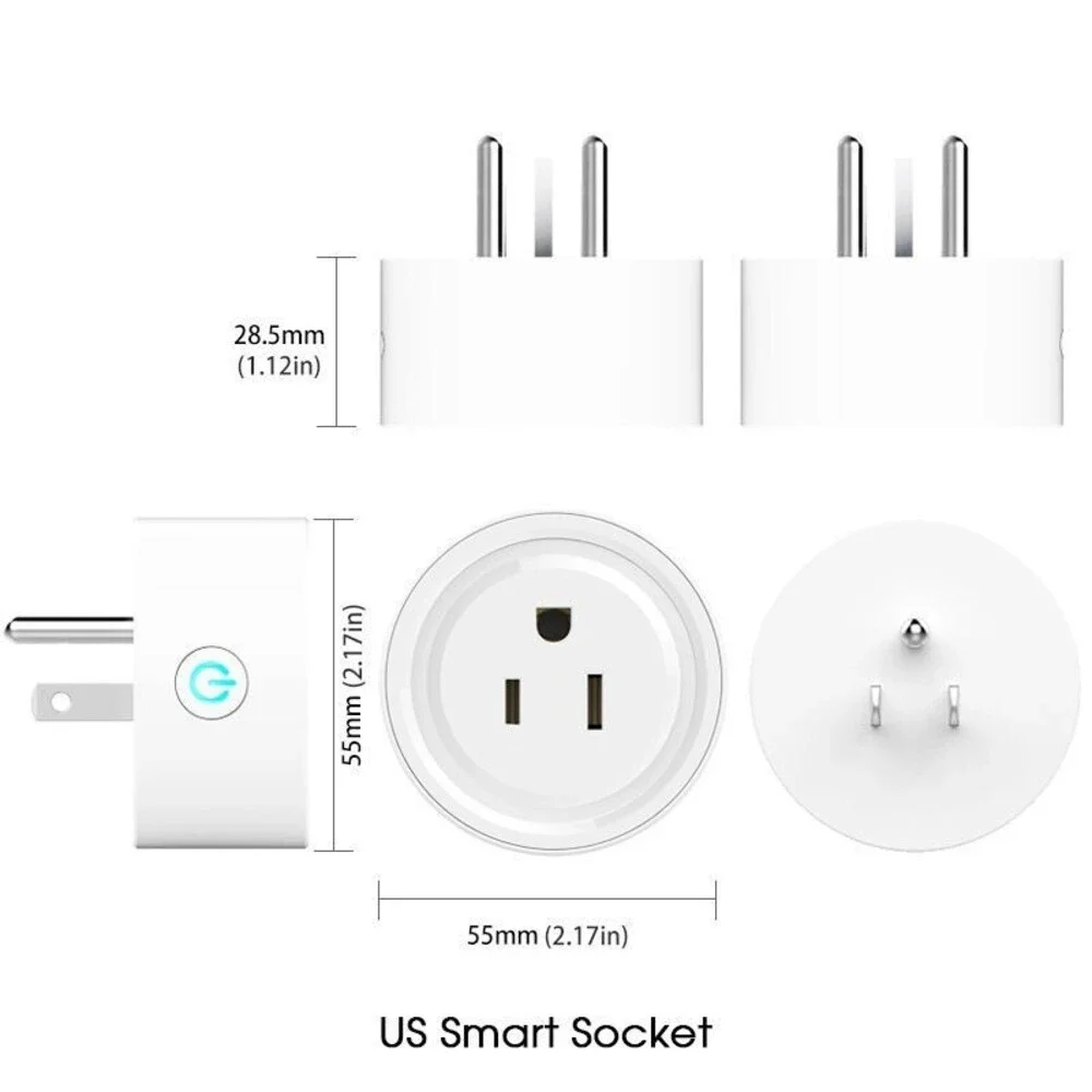 4 Pack Smart Plug Socket Outlet Voice Control Works with Alexa and Google